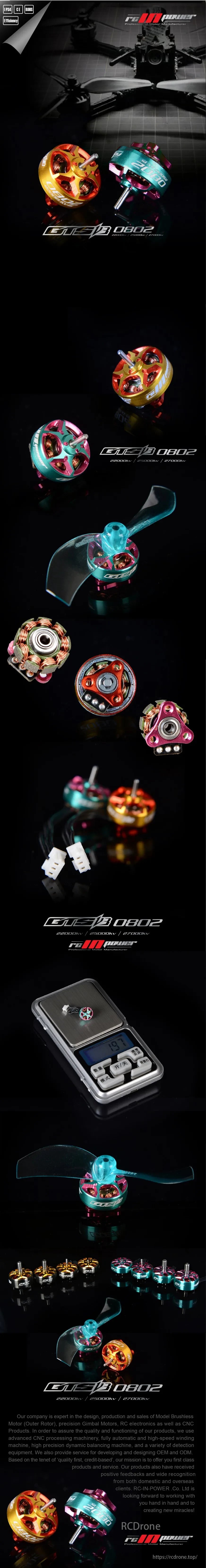 GTS V3 Micro Motor, GTS V3 0802 Micro Motor, with 22000-27000KV options, is lightweight, efficient, and designed for FPV drones' racing and agile flight performance.