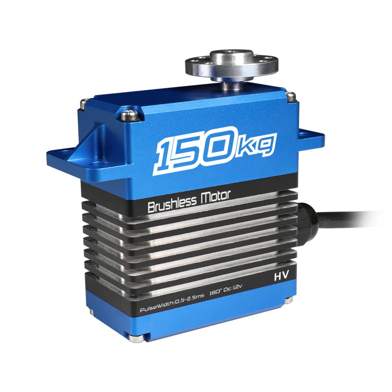 The GXservo I80-150kg motor features a brushless design and high-voltage open-loop servo control, suitable for precise movements.