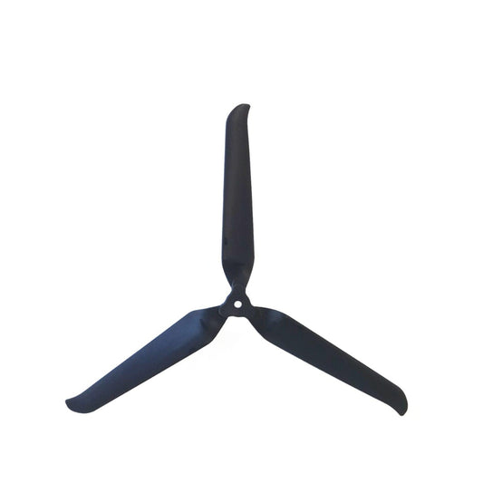 Gemfan 1051F-3 10x5.1 three-blade propeller in black, single prop front view on white