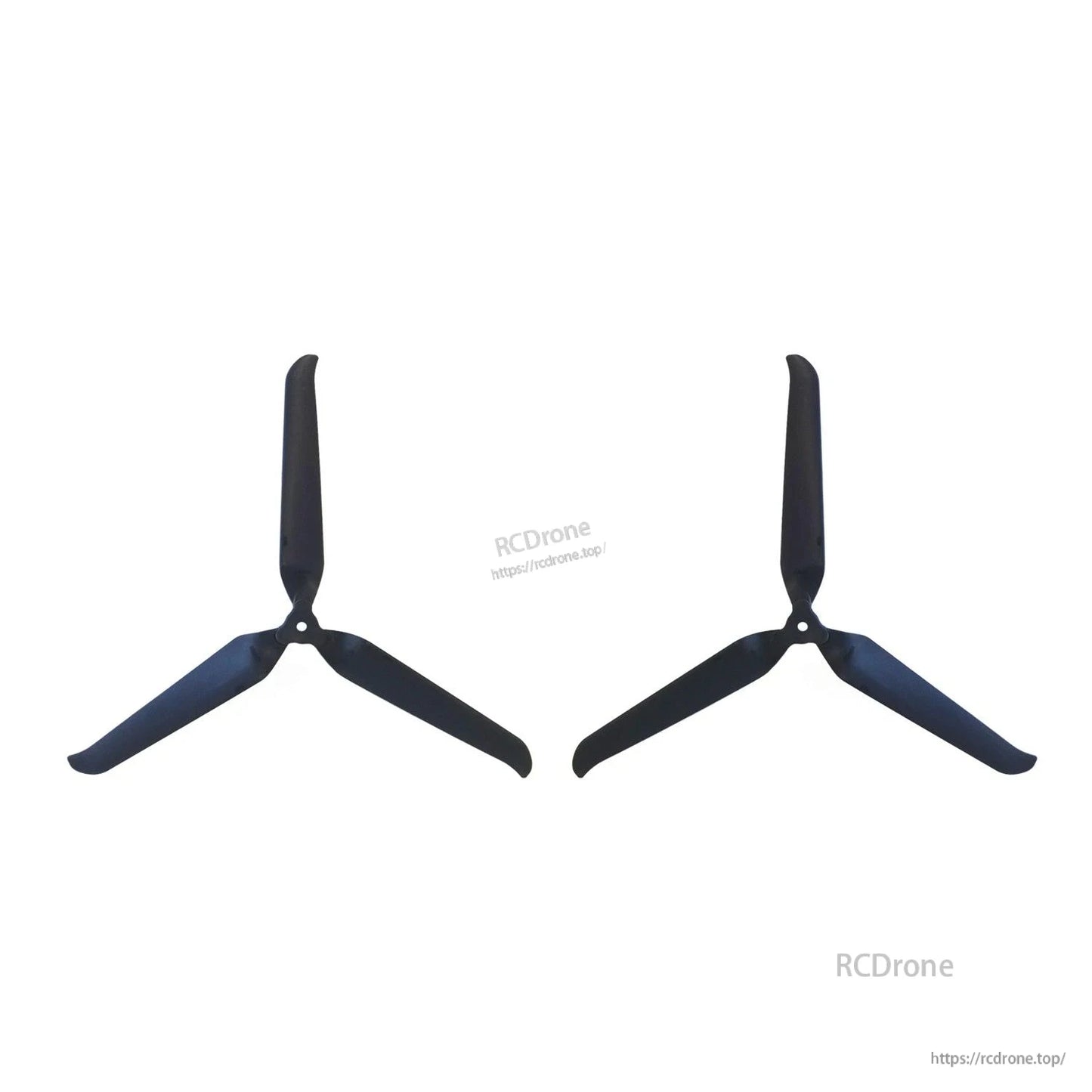 Matched left and right 3-blade propellers shown side by side, black finish