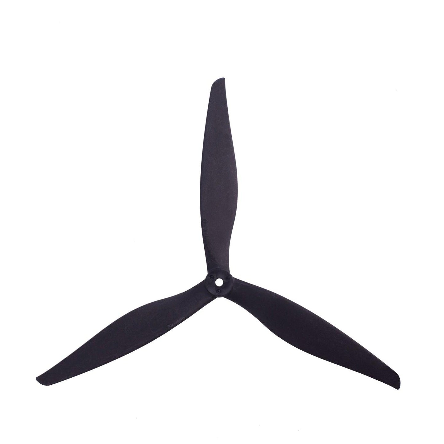 Gemfan 1070-3 3-blade propeller, single black tri-blade with center mounting hole