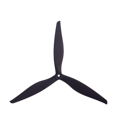 Gemfan 1070-3 3-blade propeller, single black tri-blade with center mounting hole