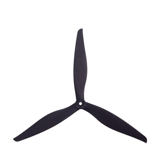 Gemfan 1070-3 3-blade propeller, single black tri-blade with center mounting hole