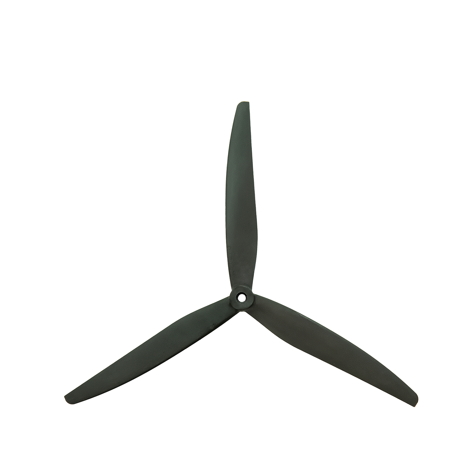 Gemfan 1270-3 7in pitch 12 three-blade black propeller with 6mm center mount hole