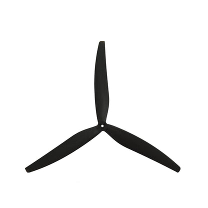Gemfan 1507 glass fiber nylon 3-blade propeller, top view on white background