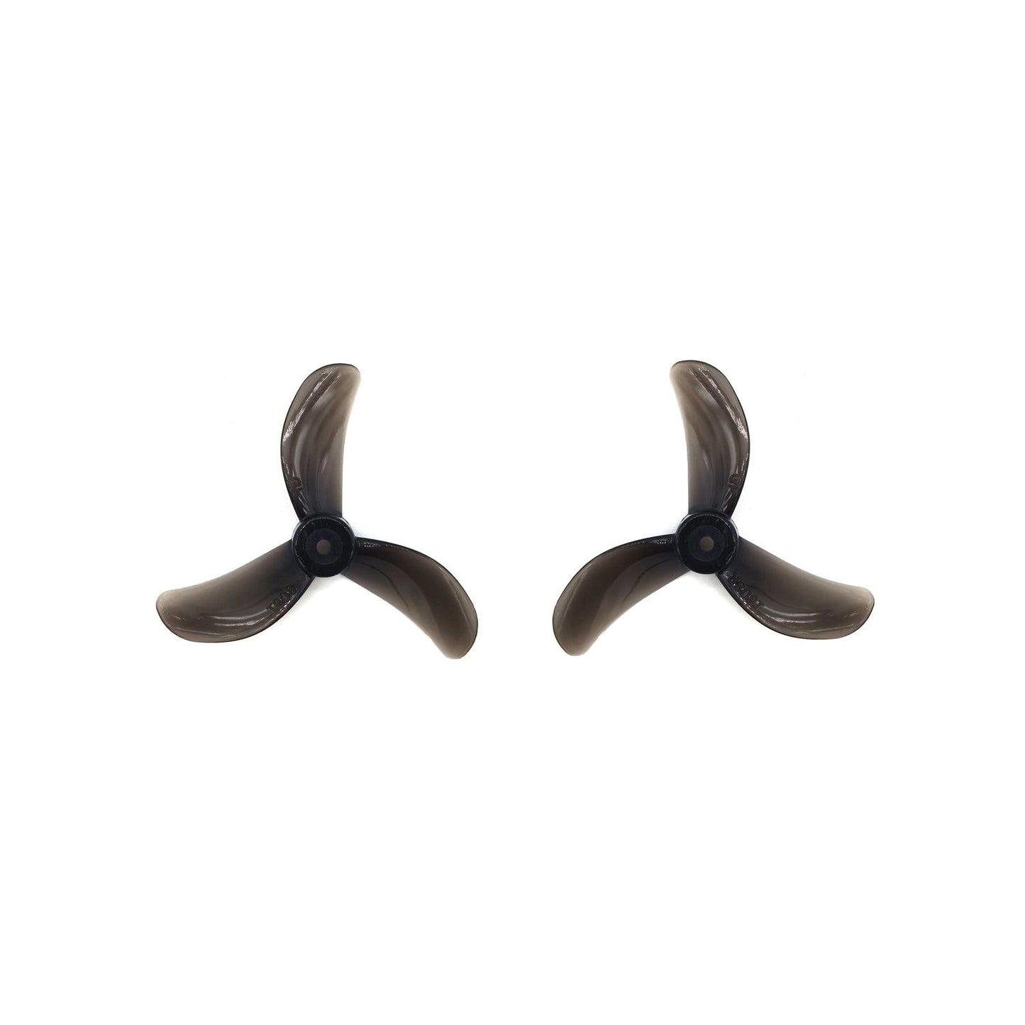 Gemfan 1608-3 PC 3-blade propellers, pair in smoke black, top view
