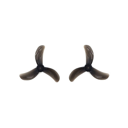 Gemfan 1608-3 PC 3-blade propellers, pair in smoke black, top view