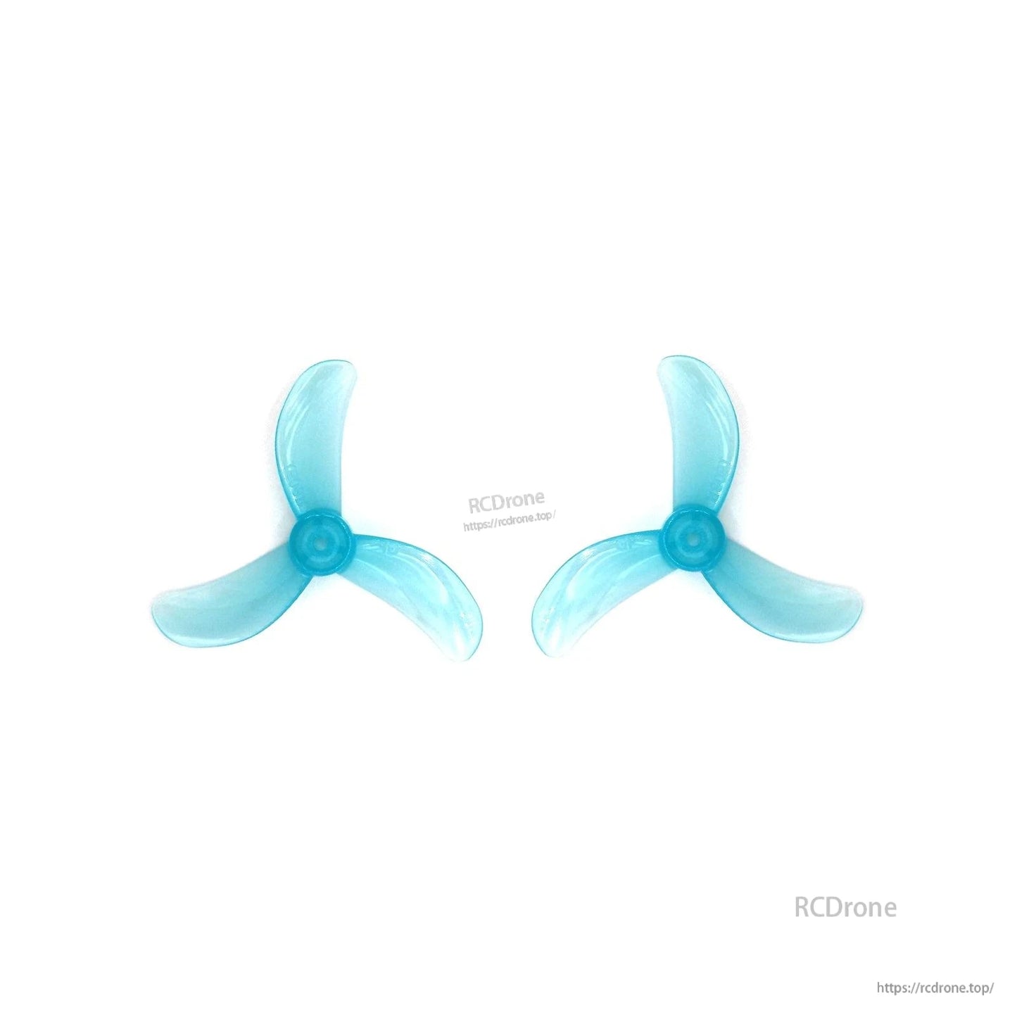 Gemfan 1608-3 PC 3-Blade Propeller set in clear blue, two props on white background