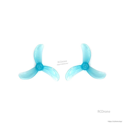 Gemfan 1608-3 PC 3-Blade Propeller set in clear blue, two props on white background