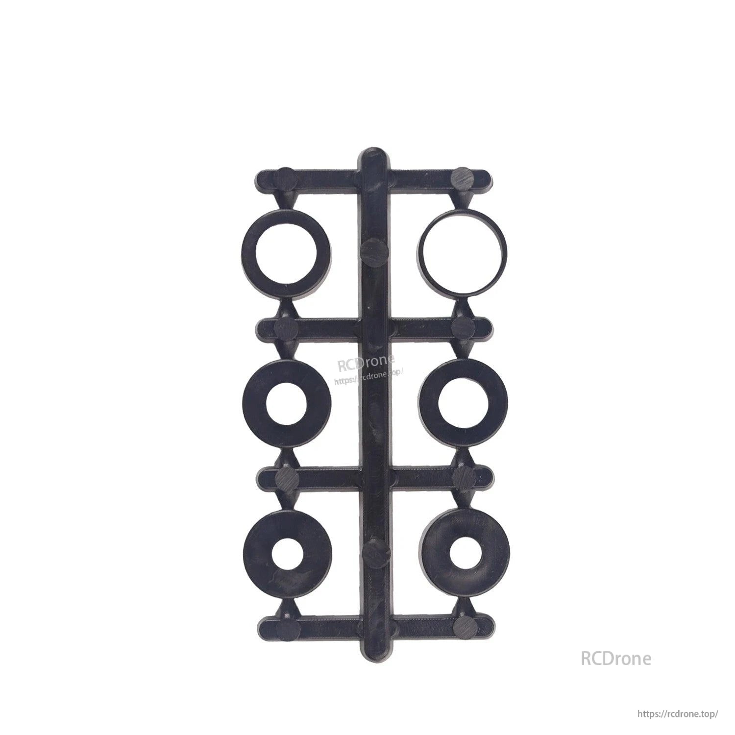 Included adapter rings/spacers shown on plastic sprue, multiple inner diameters