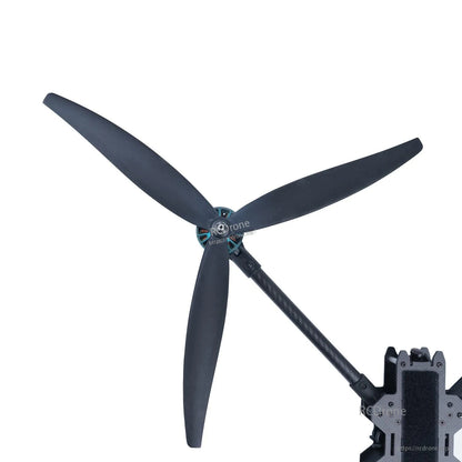 Gemfan 16x8x3 / 17x8x3 / 18x10x3 drone propeller mounted on thrust test stand fixture
