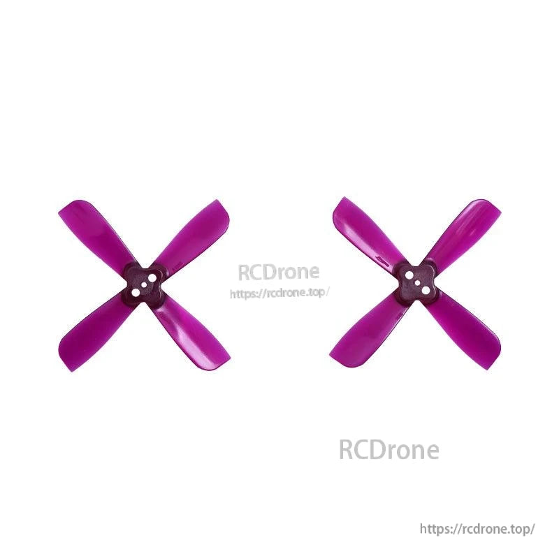 Gemfan 2035BN-4 propeller set shown as a pair, two purple 4-blade props (CW and CCW)
