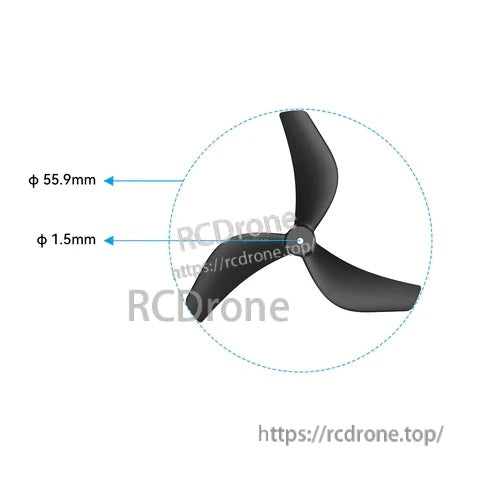 Gemfan 2218 3-Blade Propellers (1.5mm Shaft)