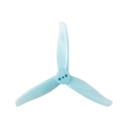 Gemfan 3016-3 Toothpick 3-blade propeller, light blue tri-blade with 3-hole hub