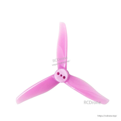 Gemfan 3016-3 Toothpick 3-blade propeller in pink, tri-blade with 3-hole center hub