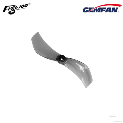 Gemfan 40mm 1610-2 2-Blade Propeller, Gemfan 1610 two-blade micro drone propeller in translucent gray with center mounting hole