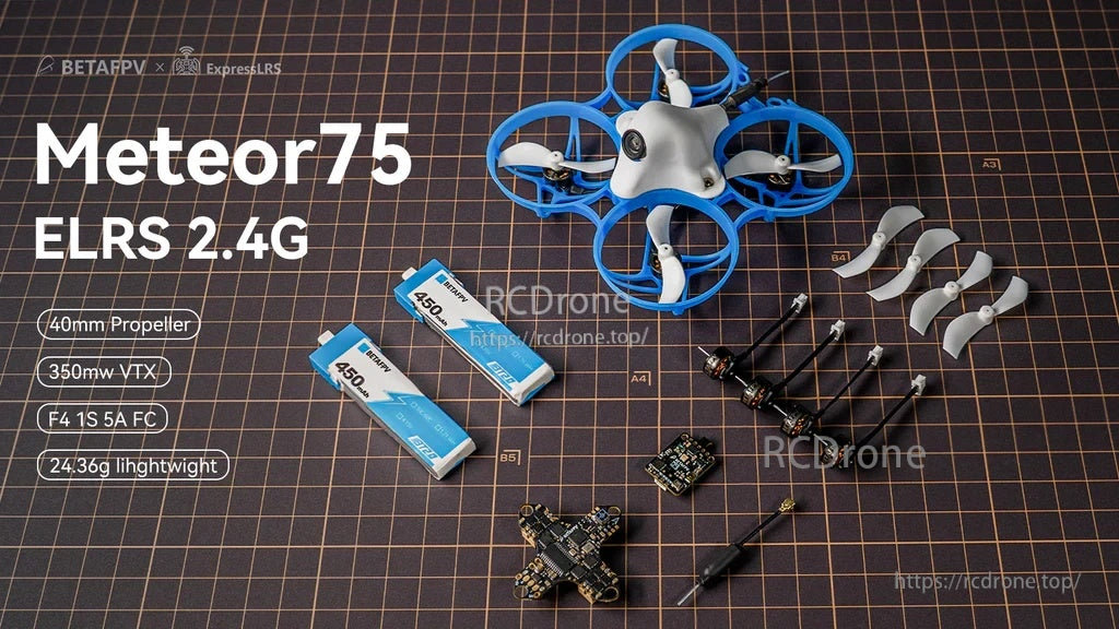 Gemfan 40mm 2-blade propeller on a Meteor75-style micro whoop build for 40mm ducted frames