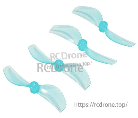 Set of four Gemfan 45mm 2-blade propellers in clear blue (2CW + 2CCW)