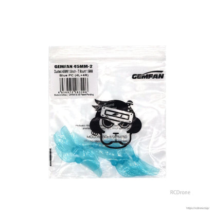 Retail bag of s, blue set with product label and barcode