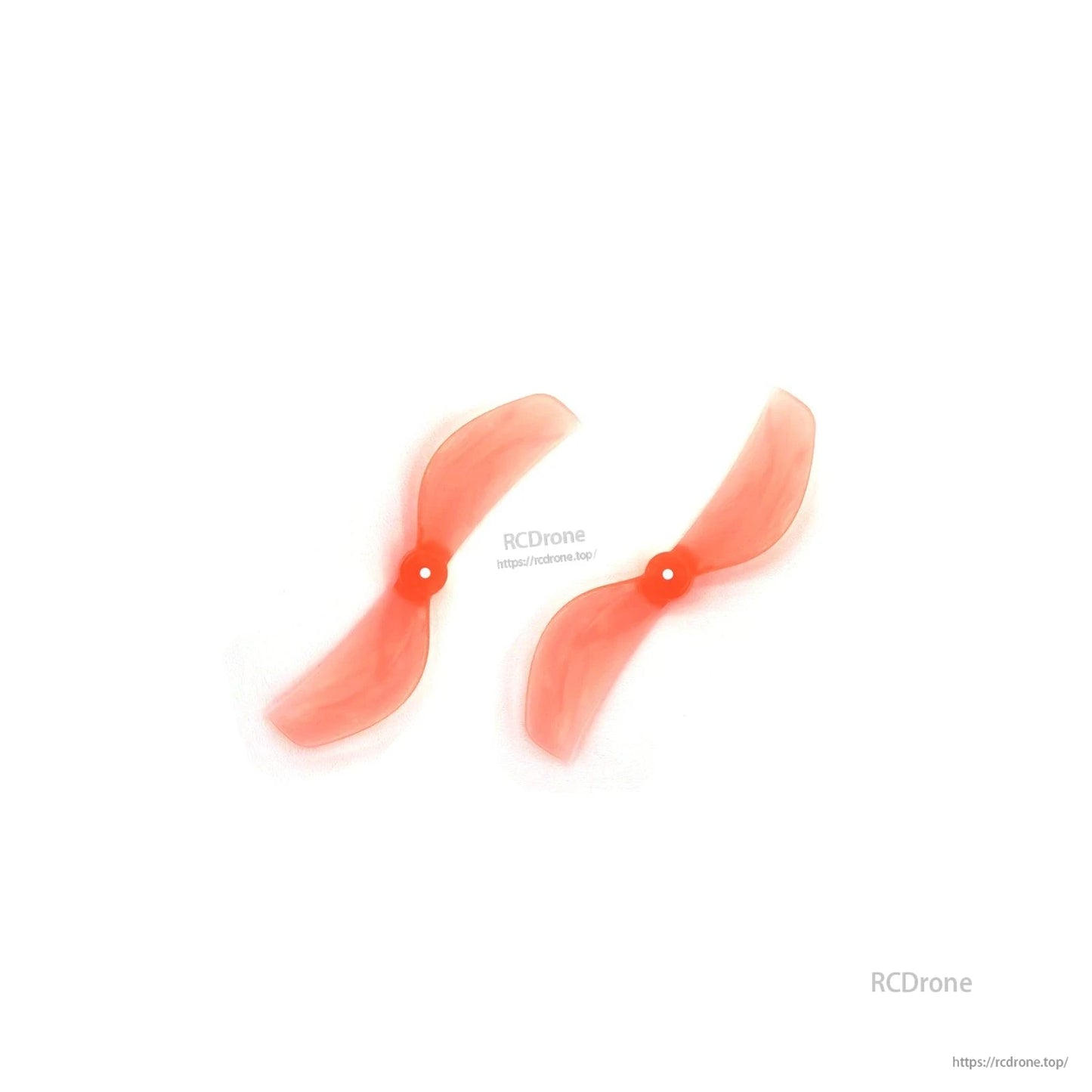Pair of light pink 2-blade propellers shown side by side on white background