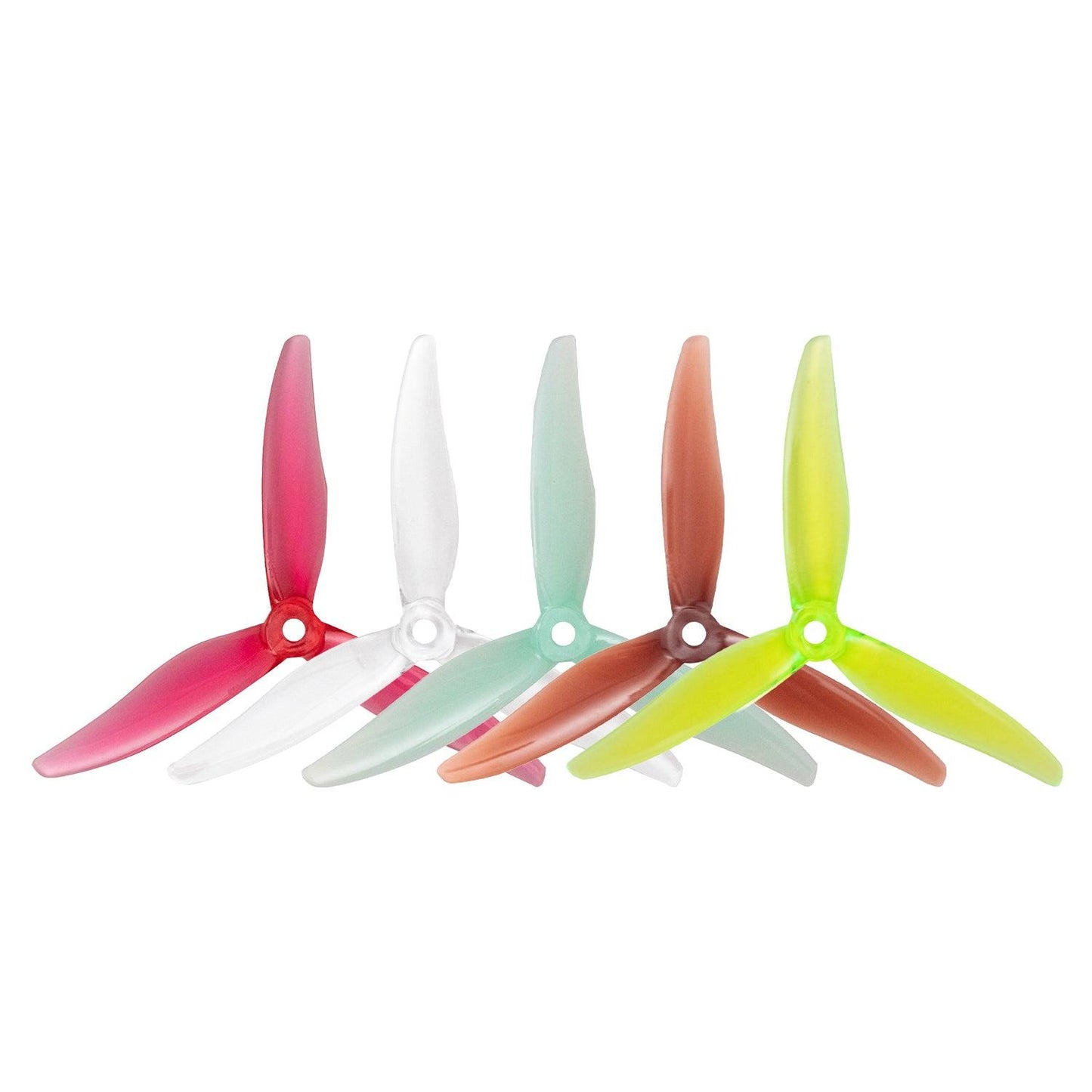 Gemfan 51366 ReV3 PC 3-blade 5x2.8 propeller set, 5mm mount, assorted colors (2CW+2CCW)