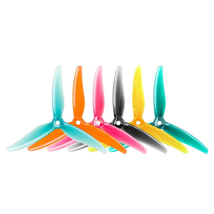Gemfan 51466 V2 Racing PC 3-Blades Propeller set, multiple colors, 2CW and 2CCW