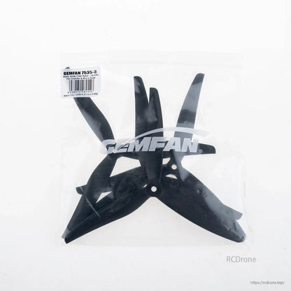 Gemfan 7535-3 propellers in clear retail bag with barcode label visible