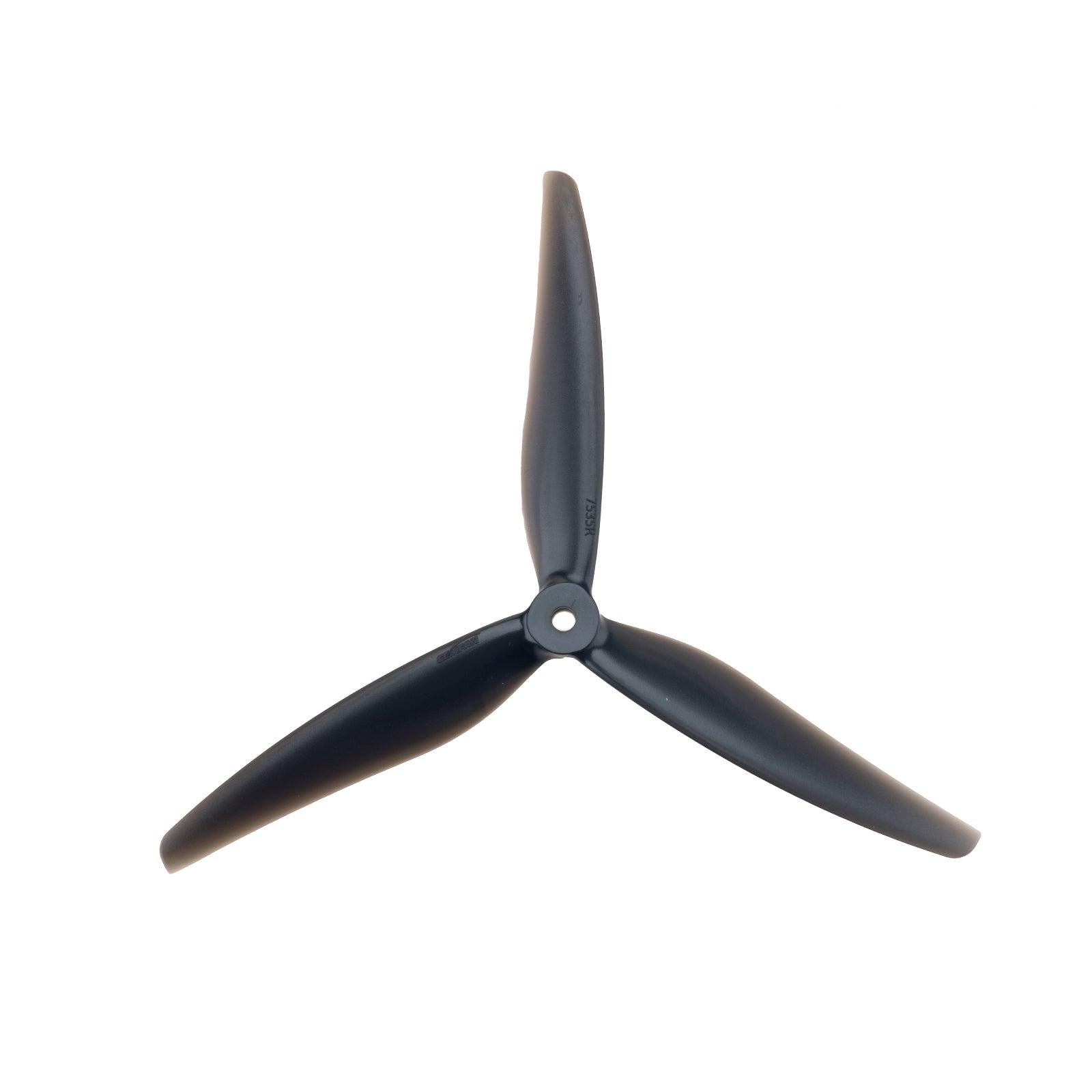 Gemfan 7535-3 PC 7.5x3.5 3-Blade Propeller, black, M5 center mount hole