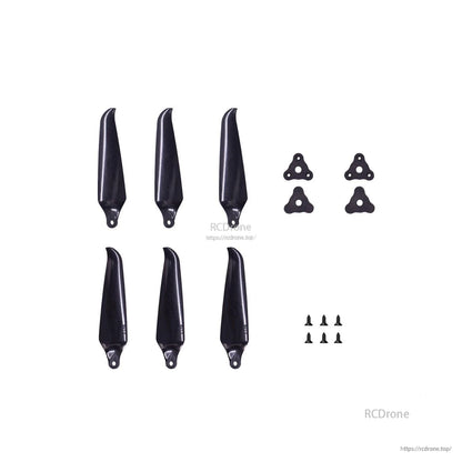 Gemfan 8041F-3 unassembled propeller parts set with six blades, hub adapters, and screws