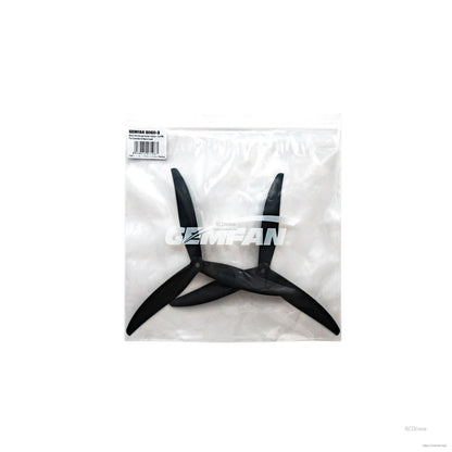Gemfan 8060-3 black 3-blade drone propellers in branded bag, pair set for cinelifter macro quads
