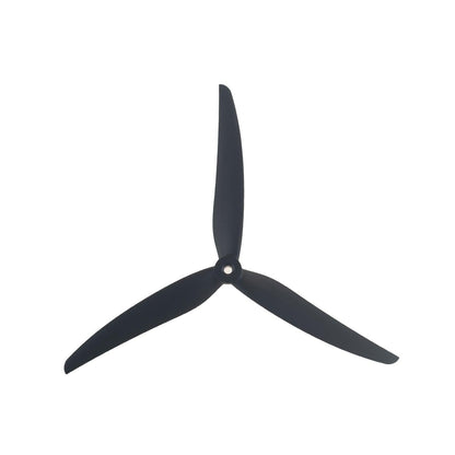 Gemfan 9045-3 three-blade propeller, single prop top view on white background