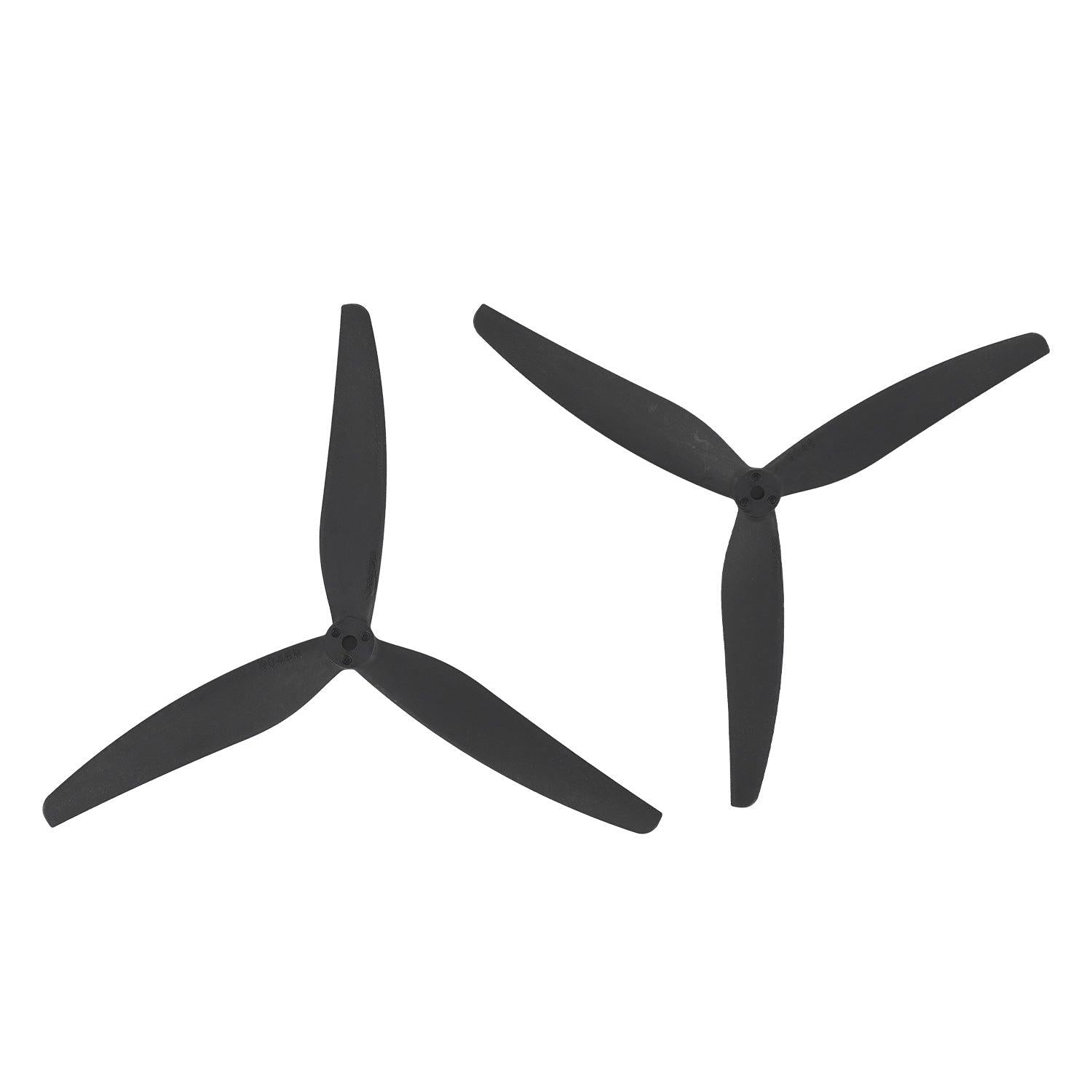 Gemfan 9046-3 9x4.6 tri-blade propellers set, 1 pair CW and CCW, black, 5mm center hole