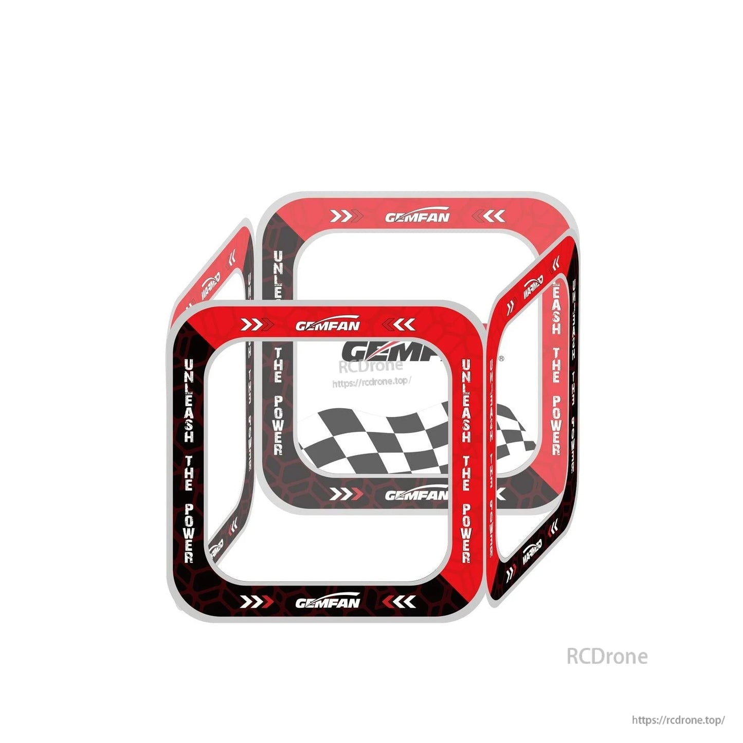 Gemfan Airgate assembled cube gate with interior fabric panel, showing front opening and side walls