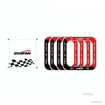 Package contents: four gate frame panels and white Gemfan checkered fabric panel with corner ties