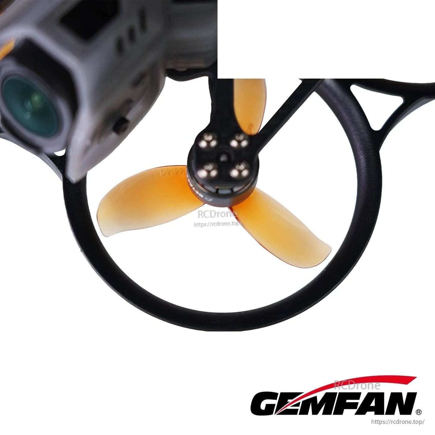Gemfan D2.2-3 Ducted PC 3-Blade Propeller 1.5mm T-Mount 1.5in Pitch 55.88mm (4 Pairs/Bag)