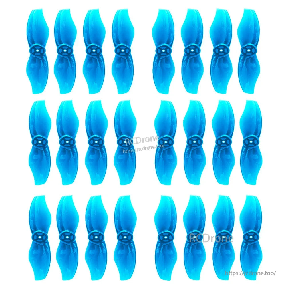 Gemfan Durable 2015 2-Blade 2" Propeller, Set of blue Gemfan 2015 2-blade 2-inch drone propellers with three-hole hub design