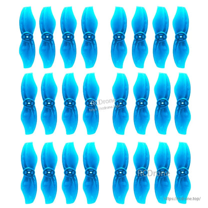 Gemfan Durable 2015 2-Blade 2" Propeller, Set of blue Gemfan 2015 2-blade 2-inch drone propellers with three-hole hub design