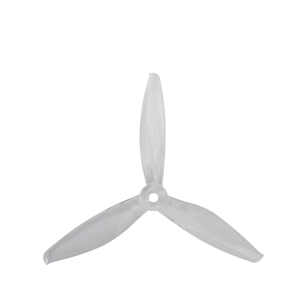 Clear transparent 3-blade FPV drone propeller with 5mm center hub hole