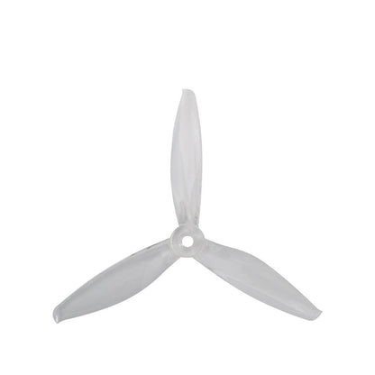 Clear transparent 3-blade FPV drone propeller with 5mm center hub hole