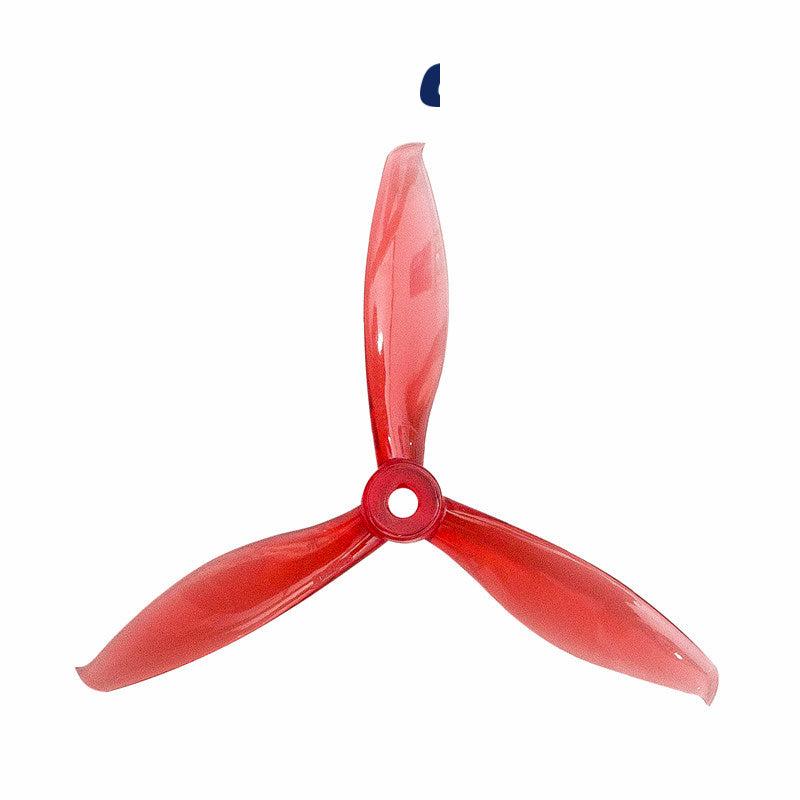 Gemfan Flash 5149-3 PC 3-blade propeller, translucent red tri-blade with center hub