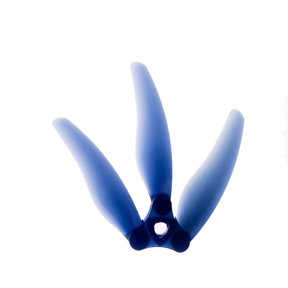 Gemfan Floppy Proppy 5135-3 folding 3-blade propeller, blue PC, 5mm/POPO hub