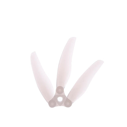 Translucent clear folding 3-blade propeller with tri-hub center mount