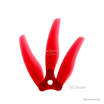 Gemfan Floppy Proppy 5135-3 folding 3-blade propeller, red PC tri-blade design