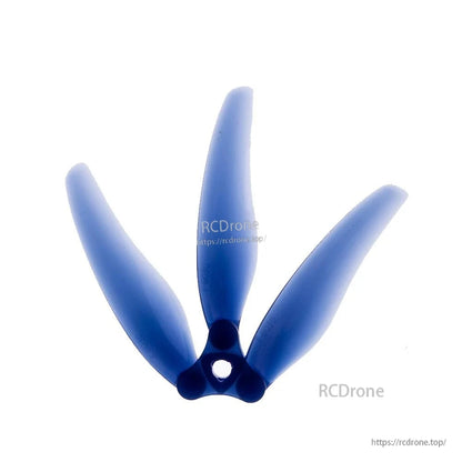 Blue folding 3-blade propeller with 3-hole hub, Gemfan Floppy Proppy 6030-3 style