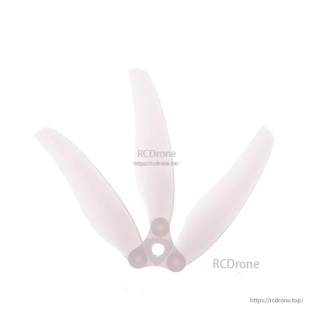 Clear translucent folding 3-blade propeller with 3-hole hub, 6030-3 style