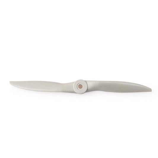 Gemfan Glass Fiber Nylon Glow Propeller in light gray, two-blade design with centered hub