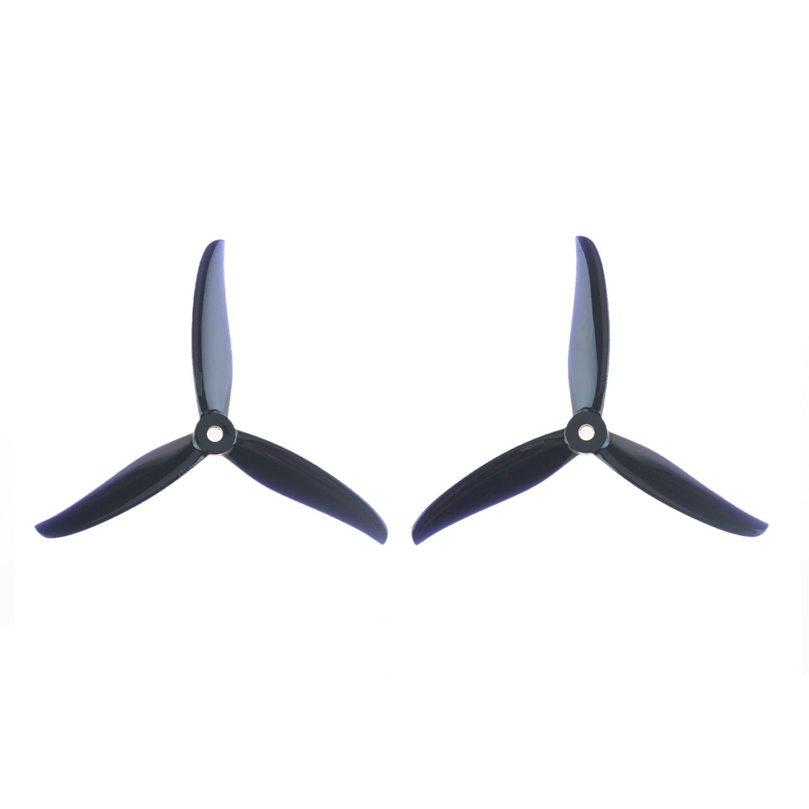 Gemfan Hurricane 4937-3 PC 3-blade drone propellers, black CW and CCW pair