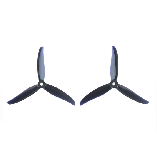 Gemfan Hurricane 4937-3 PC 3-blade drone propellers, black CW and CCW pair