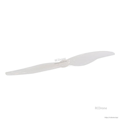 Clear propeller low-angle view showing blade curvature and pitch