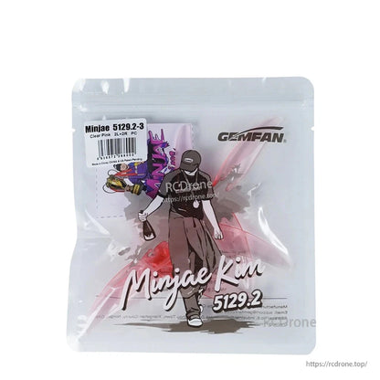 Gemfan Minjae 5129.2-3 propellers retail bag, label shows Clear Pink 2L-2R PC